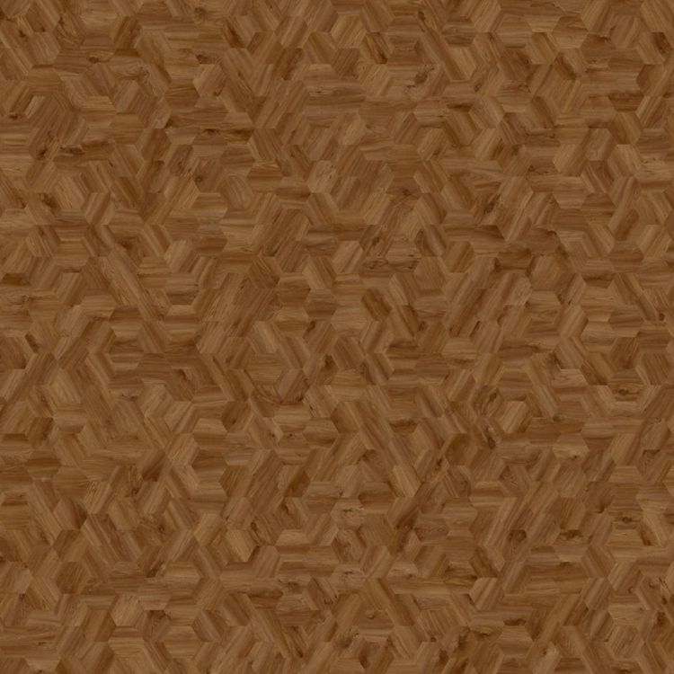 Topview van Moduleo Moods Hexagon Mono 612 vloer in warm bruin met hexagon-motief