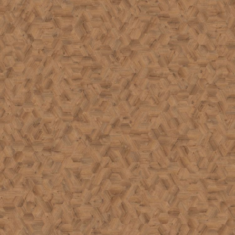 Topview van Moduleo Moods Hexagon Mono 615 vloer in bruin met hexagon-motief