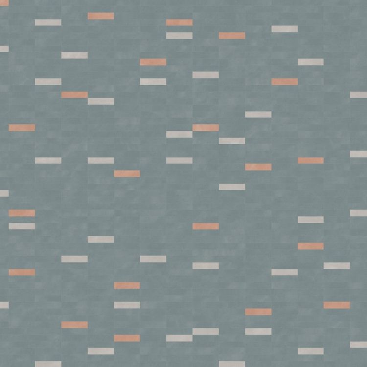 Topview van Moduleo Moods Rectangle Drops 655 vloer in grijs met rechte strook-motief