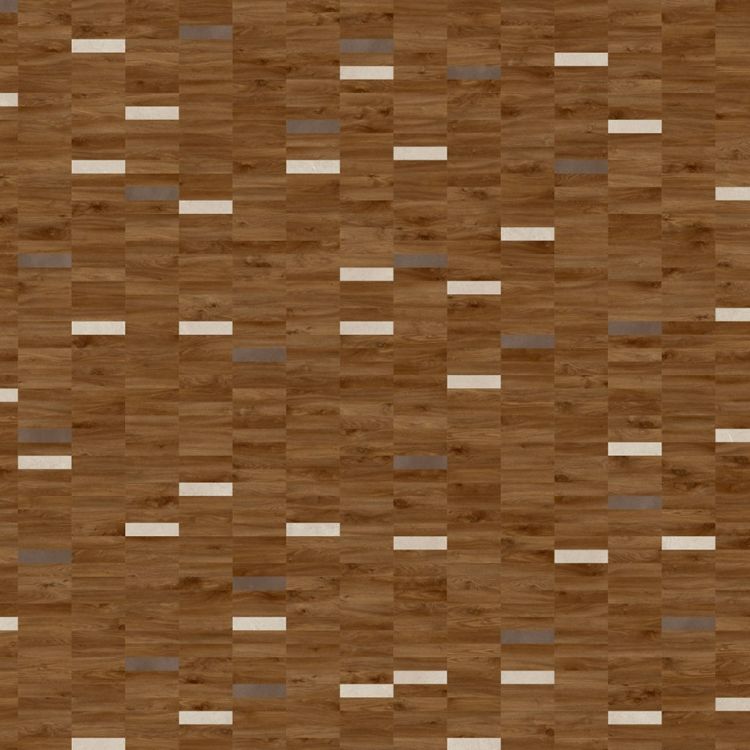 Topview van Moduleo Moods Rectangle Drops 656 vloer in donker bruin met rechte strook-motief