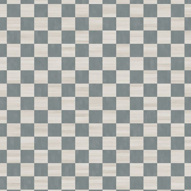 Topview van Moduleo Moods Rectangle Grid Duo 660 vloer in wit grijs met grid-motief