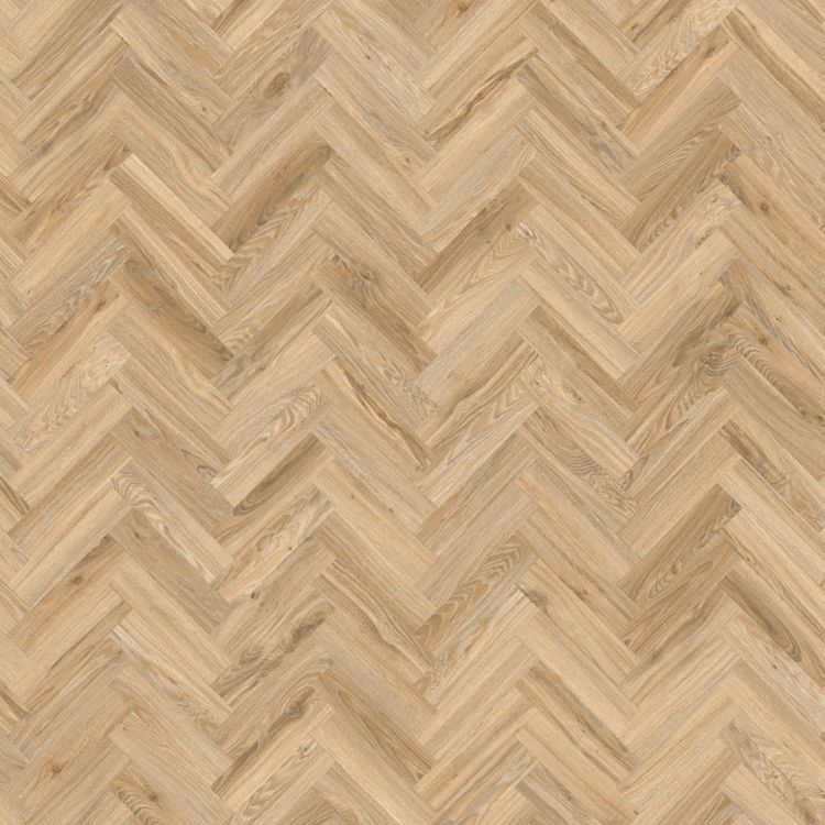 Topview van Moduleo Roots Herringbone Blackjack Oak 22220 vloer in Beige met visgraat-motief