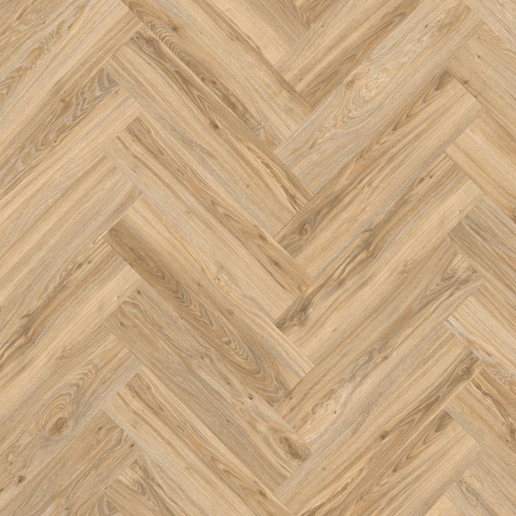 Topview van Moduleo Roots Herringbone Blackjack Oak 22220 vloer in Beige met visgraat-motief
