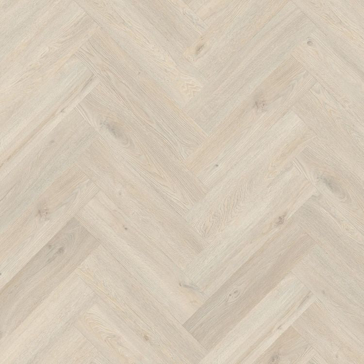 Topview van Moduleo Roots Herringbone Galtymore Oak 86218 vloer in beige met visgraat-motief