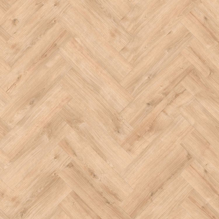 Topview van Moduleo Roots Herringbone Galway Oak 87245 vloer in beige met visgraat-motief