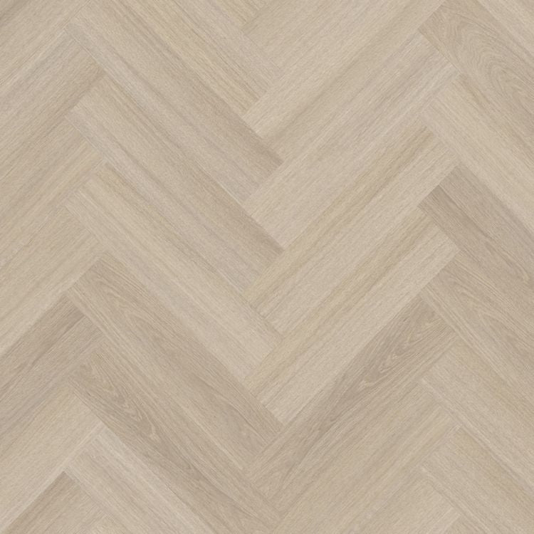 Topview van Moduleo Roots Herringbone Glyde Oak 22246 vloer in grijs beige met visgraat-motief