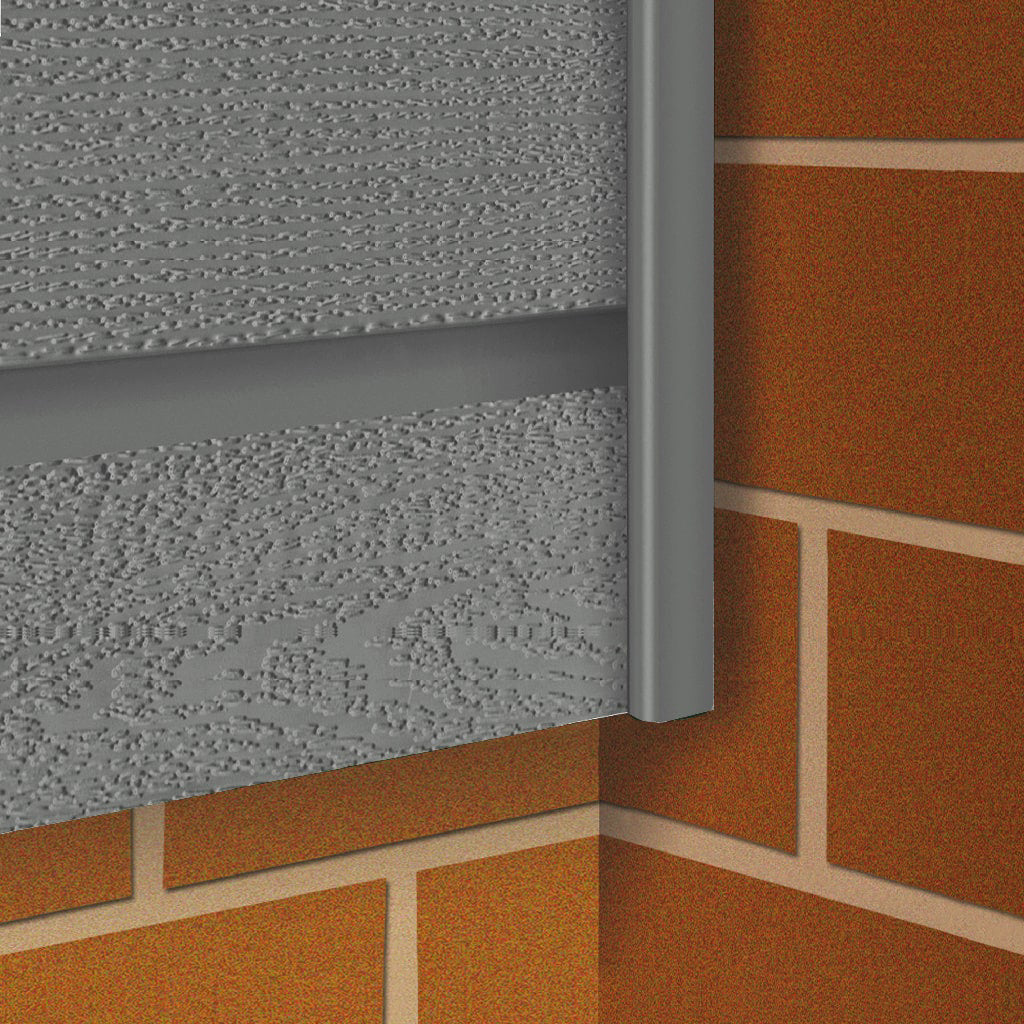 HDM vast eindprofiel mat lichtgrijs - 300 cm