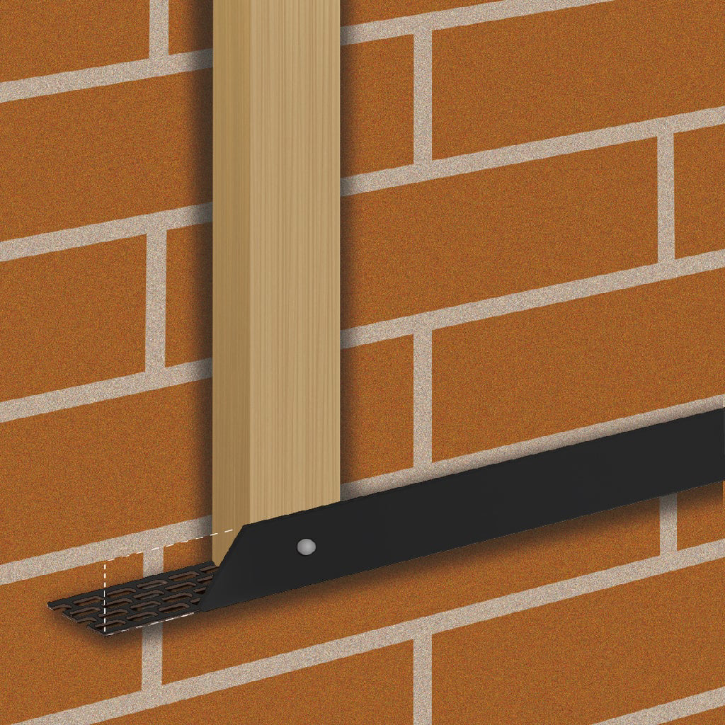 HDM Ventilatiehoek zwart - 250 cm