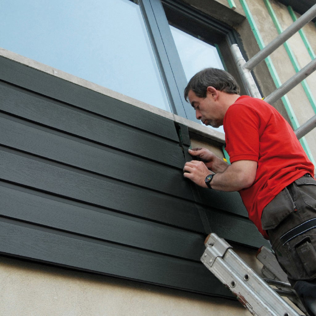 HDM stootvoegverbinding mat antraciet - 4 stuks - 333 mm