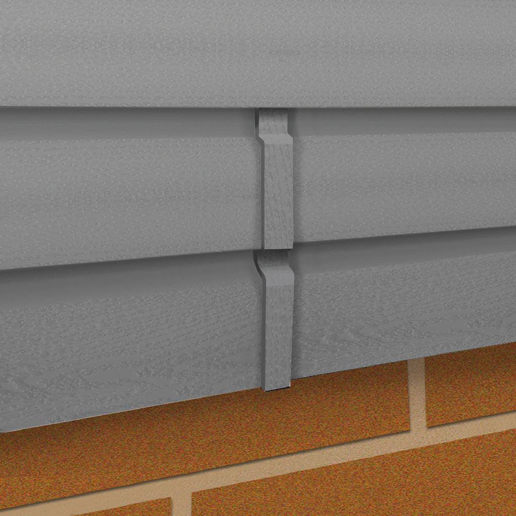 HDM stootvoegverbinding mat lichtgrijs - 4 stuks - 333 mm