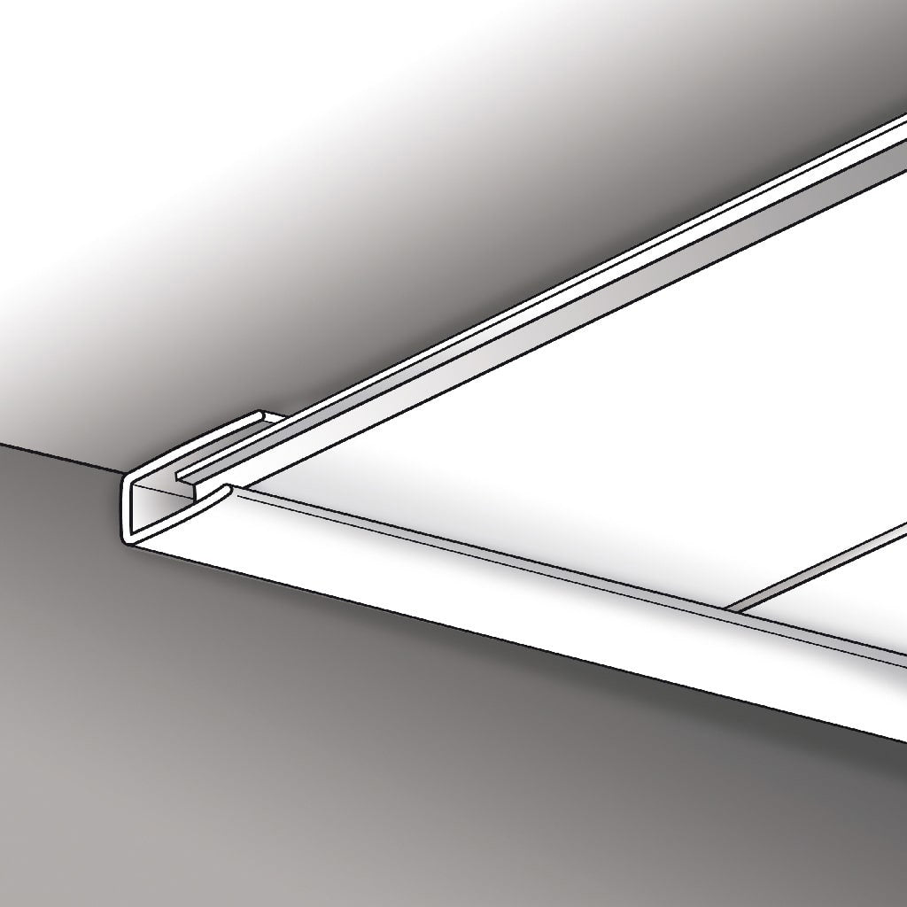 HDM start/ eindprofiel titaan wit - 300 cm