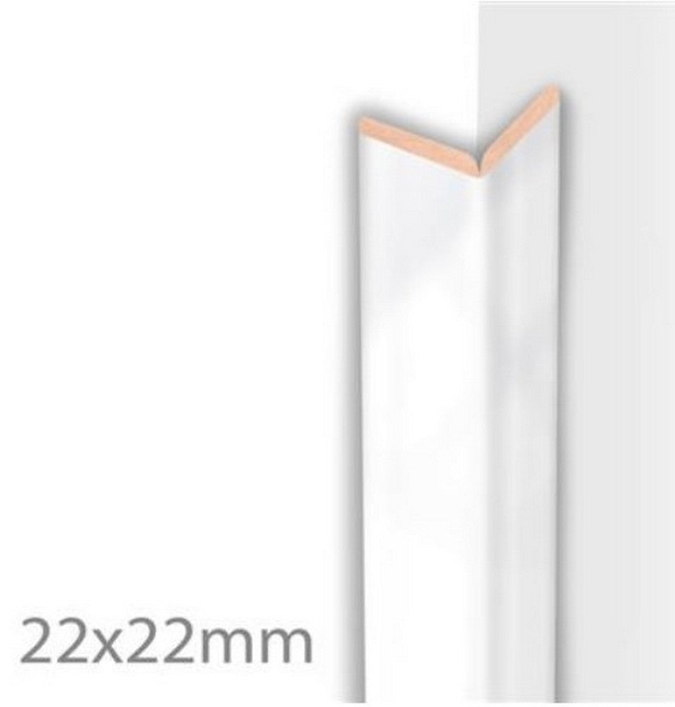 Kniklijst MDF Mat Wit - 2600x22x22 mm van Sanimex