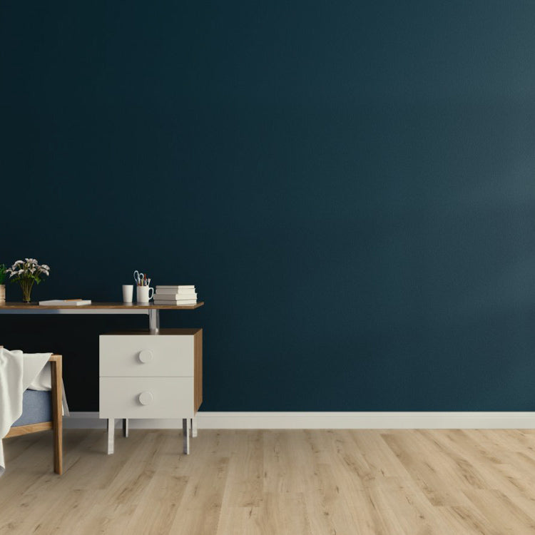 Studeerkamer met moderne uitstraling dankzij Parador Trendtime 6 Eiken Loft pure vloer in naturel eiken