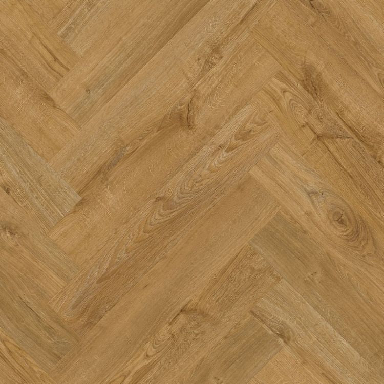 Topview van Quick Step Pristine Herfst Eik Honing vloer in Naturel Eiken met visgraat-motief