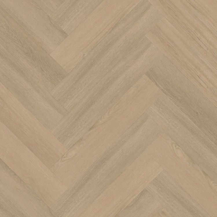 Topview van Ambiant Spigato Viranto Visgraat Warm Beige vloer met visgraatmotief