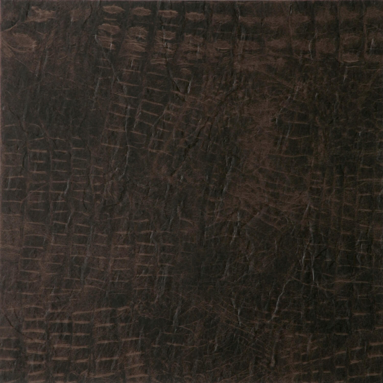 Topview van TFD Touch Leather 1603 vloer in donkerbruin met een leren patroon