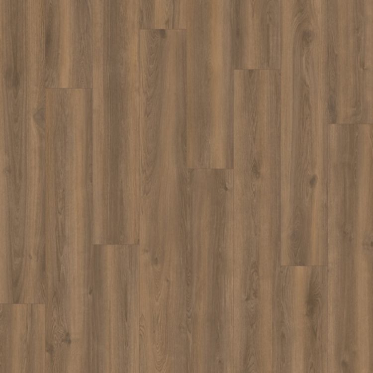 Topview van Tarkett ID Inspiration 55 Brook Oak Dark Brown vloer in Brook oak dark brown met rechte strook-motief