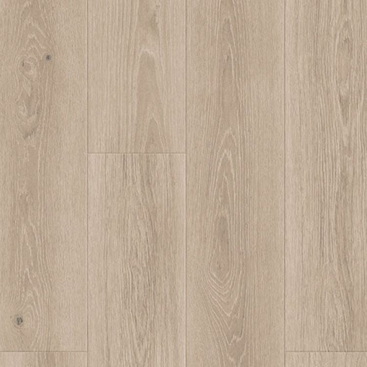 Topview van Tarkett ID Inspiration 55 Highland Oak Beige vloer in highland oak beige met rechte strook-motief