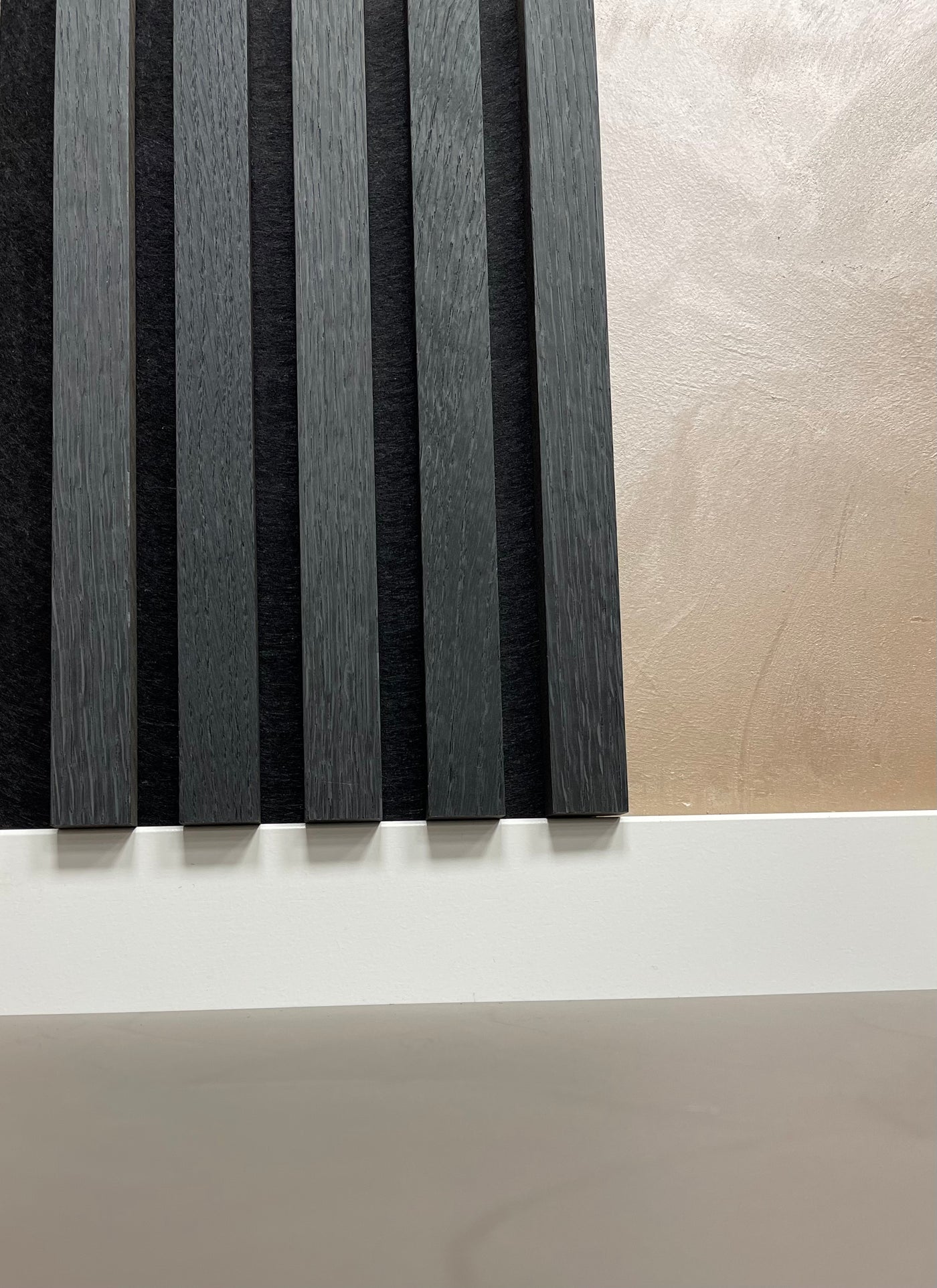 Akoestisch Wandpaneel - Zwart Eiken - 2600 x 526 mm