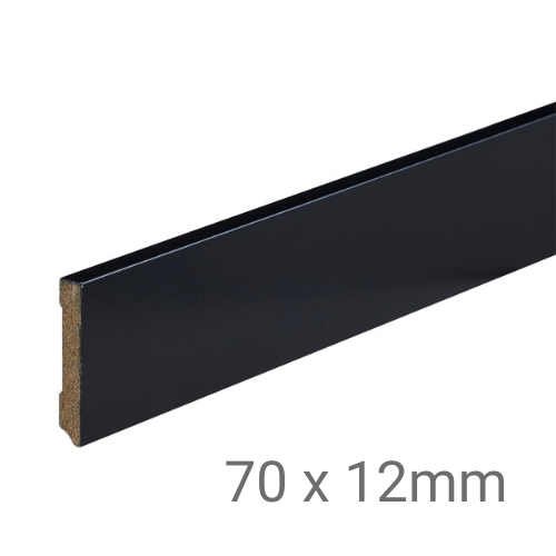 GOAT plint - Gelakt zwart 9005 S - lijstwerk - 240 cm