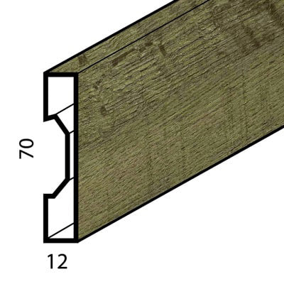 HDM PVC plint havana oak - PVC - lijstwerk - 2350 mm