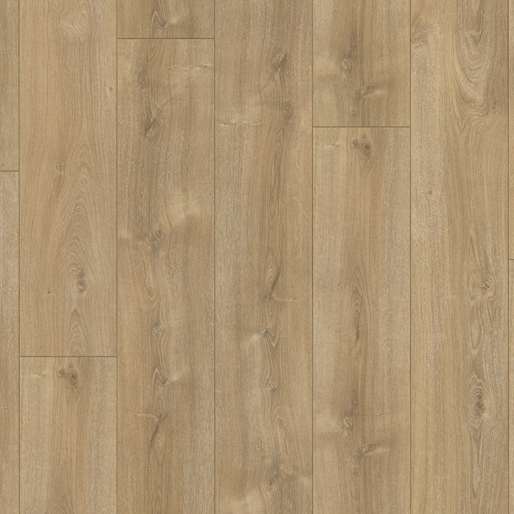 Topview van GOAT laminaat eiken nova gekalkt vloer in bruin eiken met rechte stroken