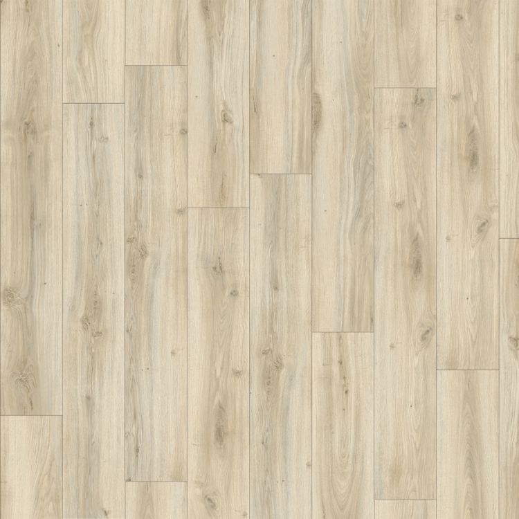 Topview van Moduleo Layred Classic Oak 24228 vloer in licht beige eiken met rechte strook-motief