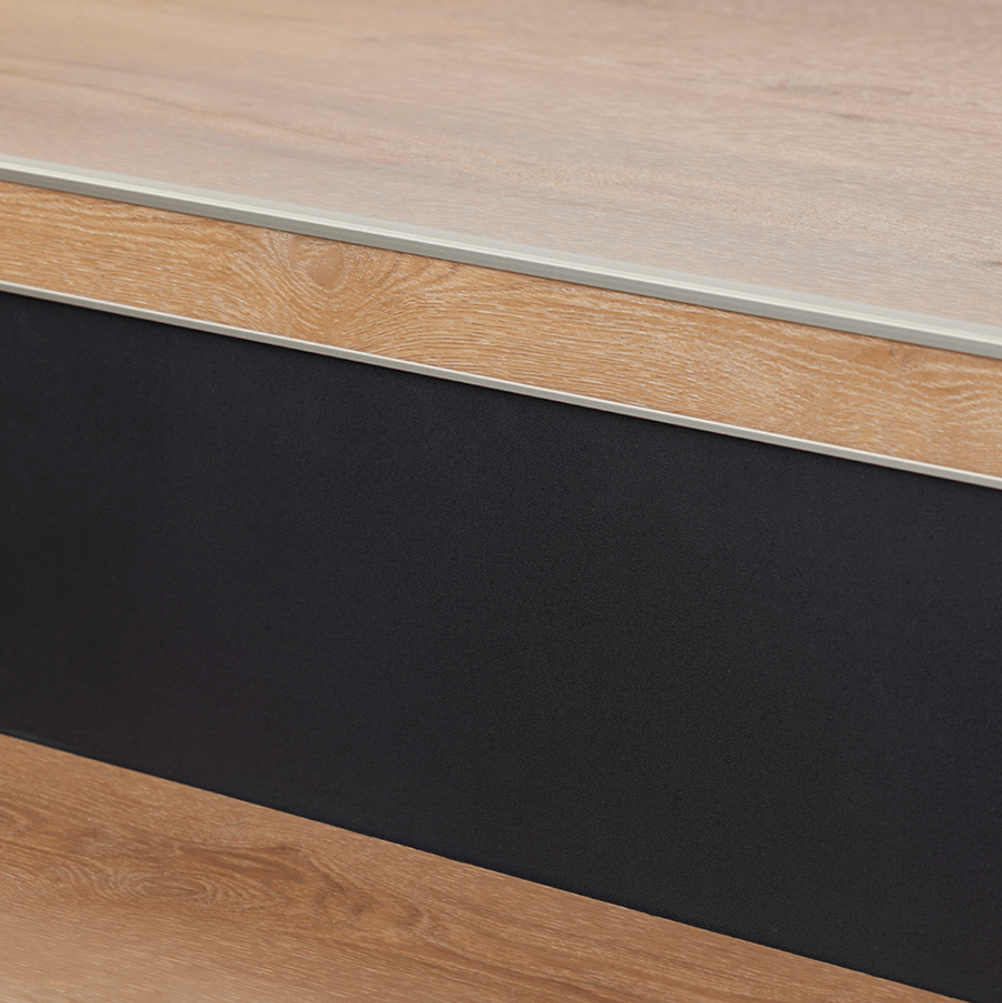 Stootbord PVC - Zwart 9005 steenstructuur - 18 stuks