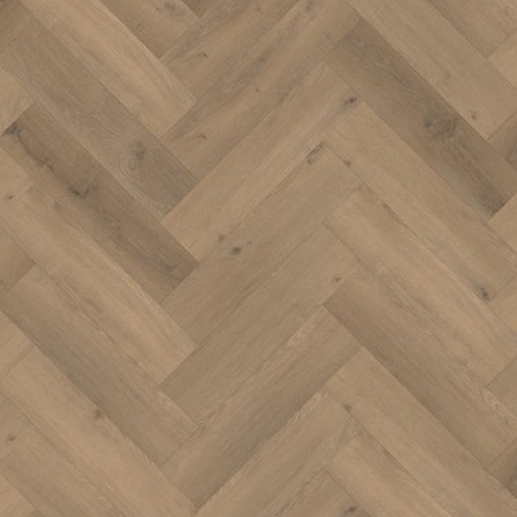 Topview van Gelasta Vario Visgraat Rigid Click Prestige Oak Smoked vloer in eiken smoked met visgraat-motief