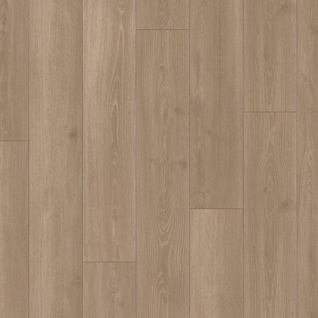 Topview van Parador Trendtime 6 Eiken Skyline parelgrijs in bruin eiken met rechte strook motief