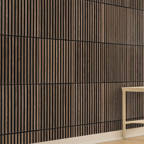 Silentlines lattenwand tegel Walnoot