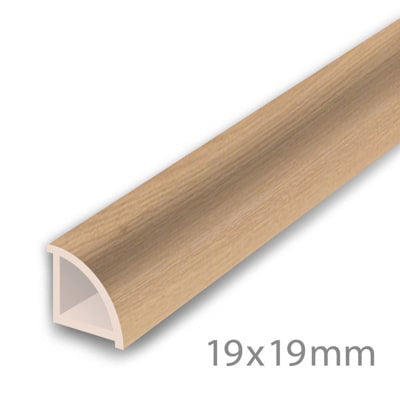 HDM PVC Kwartrond Natural Oak - PVC - lijstwerk - 2350 mm
