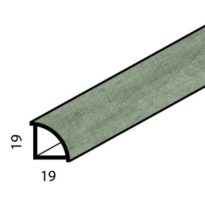 HDM PVC Kwartrond Loft Oak - PVC - lijstwerk - 2350 mm
