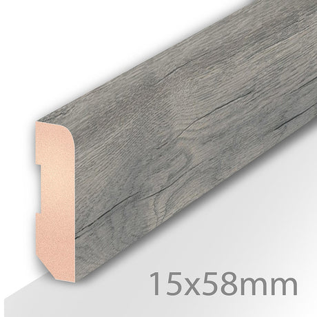HDM Laminaatplint Finesse Grey Oak - lijstwerk - 220 cm