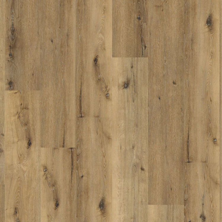 Topview van Ambiant Essenzo Dark Oak vloer in donker eiken met rechte strook motief.
