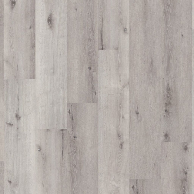 Topview van Ambiant Essenzo Light Grey vloer in licht grijs met rechte strook motief.