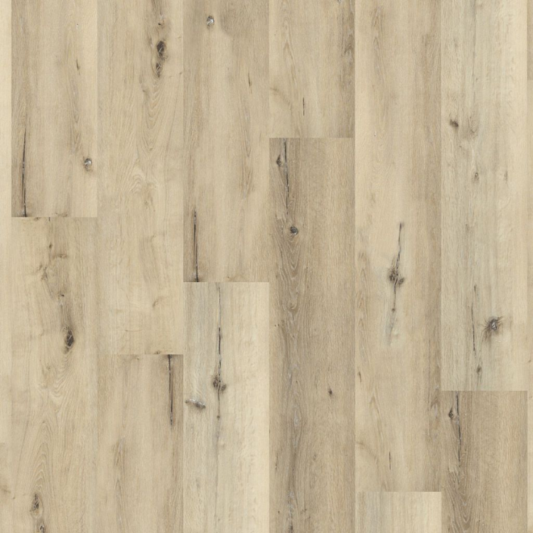 Topview van Ambiant Essenzo Light Oak vloer in licht eiken met rechte strook motief.