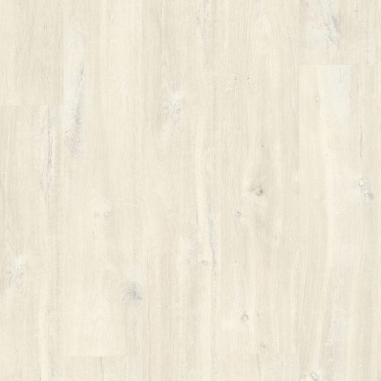 Topview van Quick Step Charlotte wit eik vloer in wit eiken met rechte strook-motief