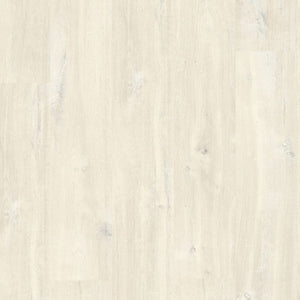 Topview van Quick Step Charlotte wit eik vloer in wit eiken met rechte strook-motief