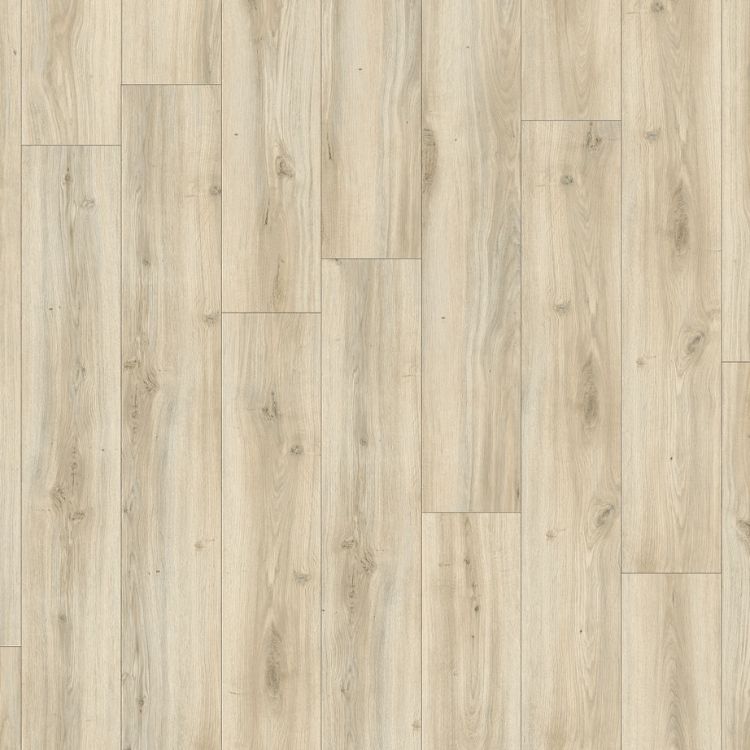 Topview van Moduleo Roots Classic Oak 24228 vloer in beige eiken met rechte strook-motief