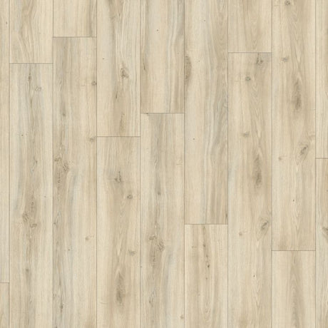 Topview van Moduleo Roots Classic Oak 24228 vloer in beige eiken met rechte strook-motief