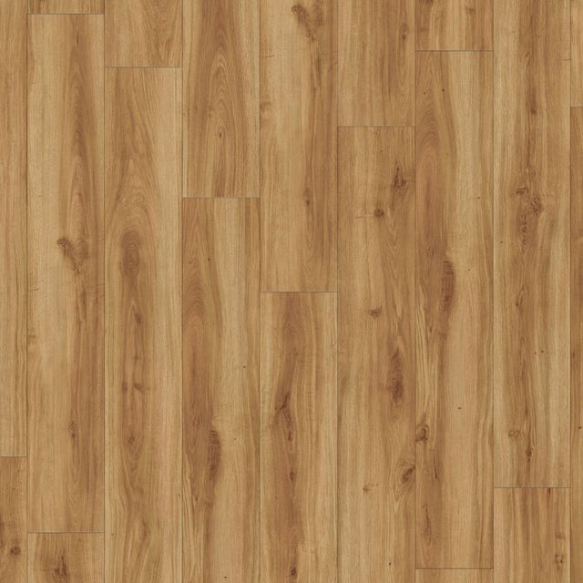 Topview van Moduleo Roots Classic Oak 24235 vloer in bruin eiken met rechte  strook-motief
