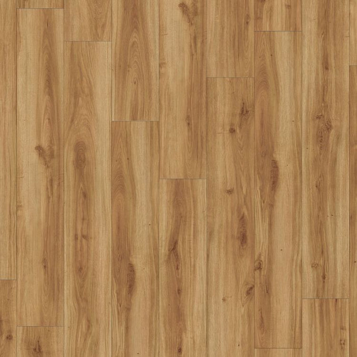 Topview van Moduleo Roots Classic Oak 24235 vloer in bruin eiken met rechte  strook-motief