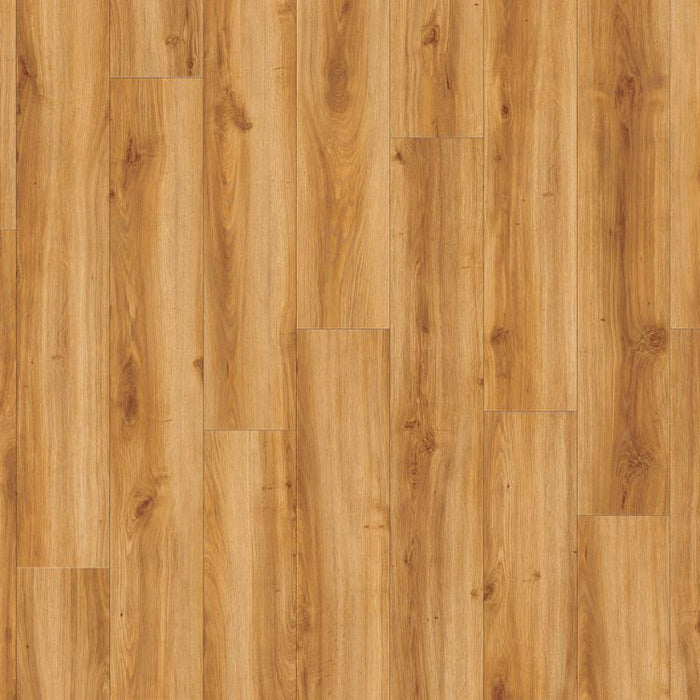Topview van Moduleo Roots Classic Oak 24438 vloer in warm eiken met rechte strook-motief