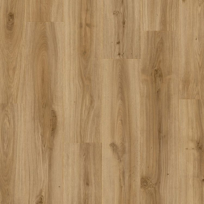 Topview van Moduleo Roots Classic Oak 24837 vloer in naturel eiken met rechte strook-motief