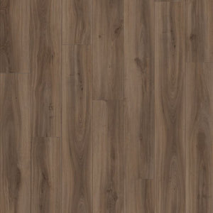 Topview van Moduleo Roots Classic Oak 24864 vloer in donker eiken met rechte strook-motief