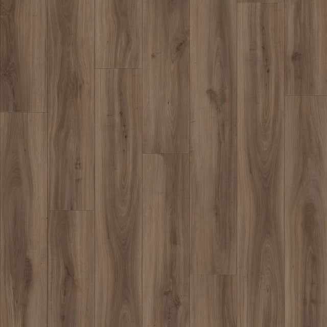 Topview van Moduleo Roots Classic Oak 24864 vloer in donker eiken met rechte strook-motief