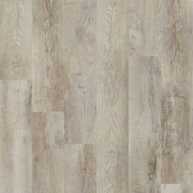 Topview van moduleo roots country oak 54925 vloer in grijs eiken met rechte strook-motief