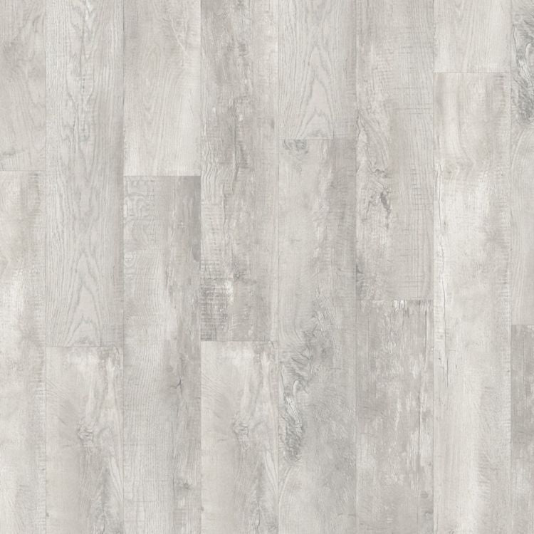 Topview van moduleo roots country oak 54932 vloer in licht grijs eiken met rechte strook-motief