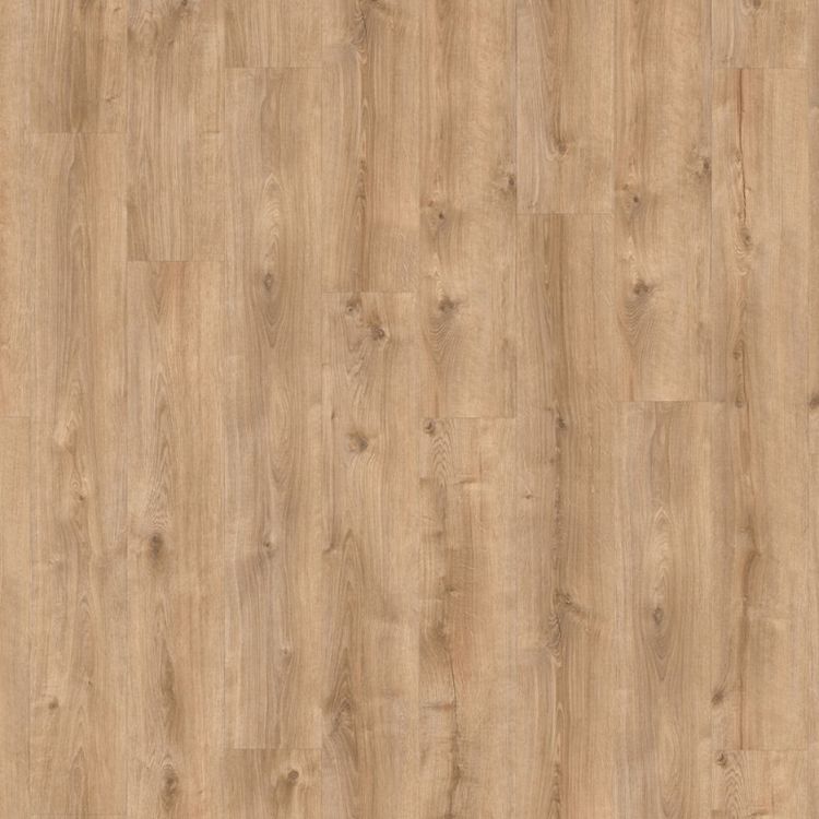 Topview van Moduleo Galway Oak 87275 vloer in donker beige eiken met rechte strook-motief